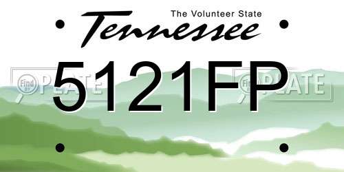 5121FP Tennessee License Plate