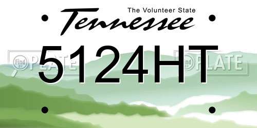 5124HT Tennessee License Plate