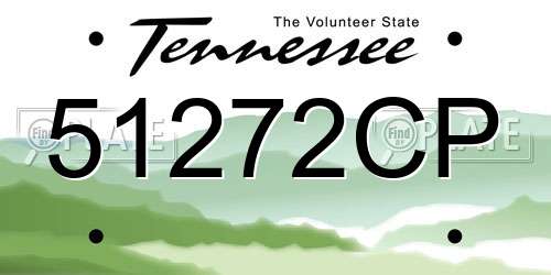 51272CP Tennessee License Plate