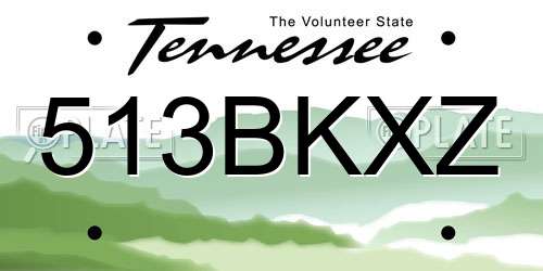 513BKXZ Tennessee License Plate