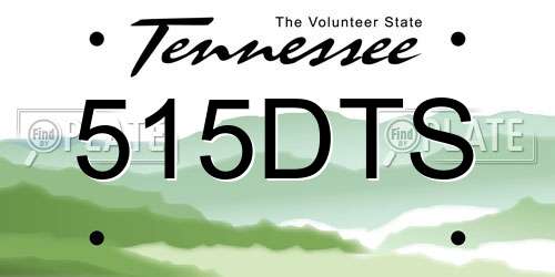 515DTS Tennessee License Plate