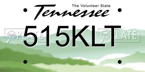 515KLT Tennessee License Plate