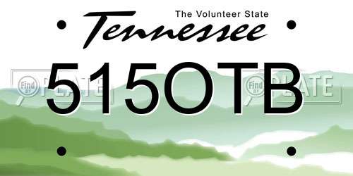 515OTB Tennessee License Plate