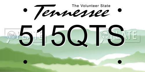 515QTS Tennessee License Plate