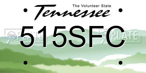 515SFC Tennessee License Plate