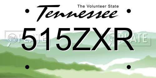 515ZXR Tennessee License Plate