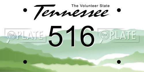 516 Tennessee License Plate