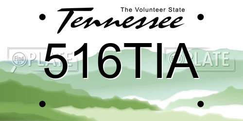 516TIA Tennessee License Plate