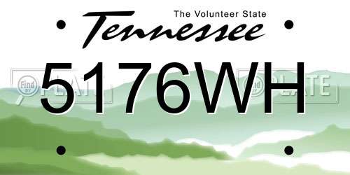 5176WH Tennessee License Plate