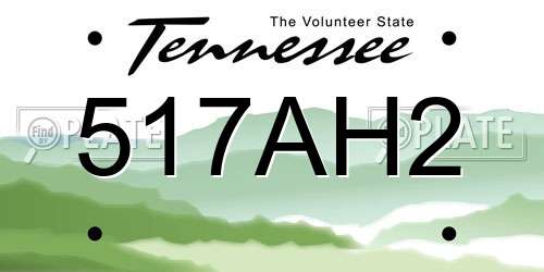 517AH2 Tennessee License Plate
