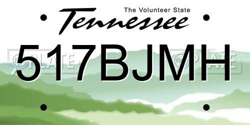 517BJMH Tennessee License Plate