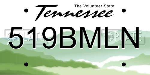 519BMLN Tennessee License Plate
