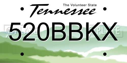 520BBKX Tennessee License Plate