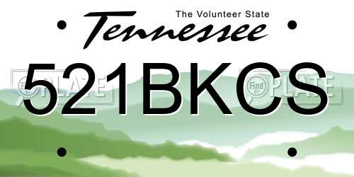 521BKCS Tennessee License Plate