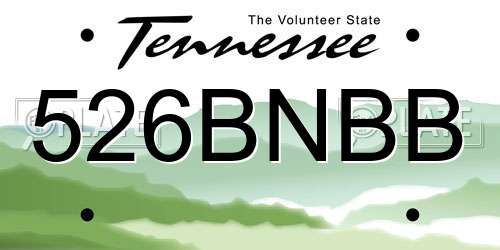526BNBB Tennessee License Plate