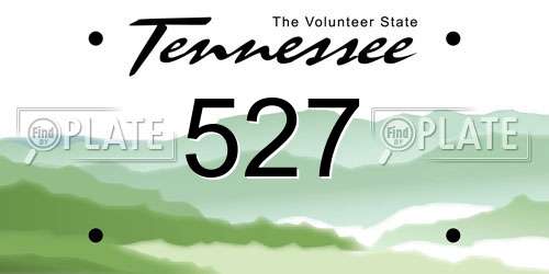 527 Tennessee License Plate