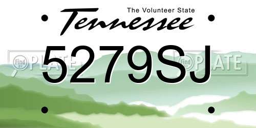 5279SJ Tennessee License Plate