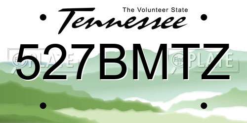 527BMTZ Tennessee License Plate