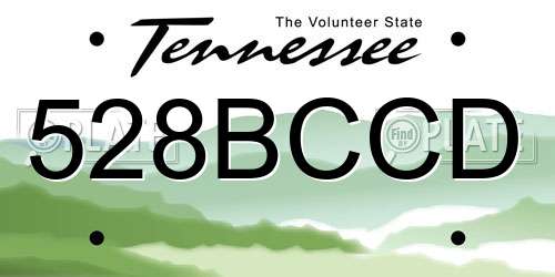 528BCCD Tennessee License Plate