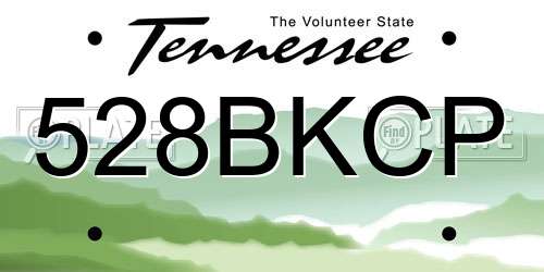 528BKCP Tennessee License Plate