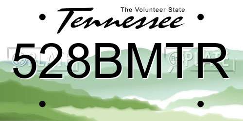 528BMTR Tennessee License Plate