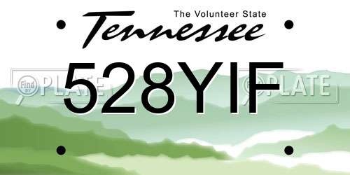 528YIF Tennessee License Plate