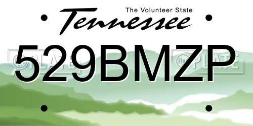 529BMZP Tennessee License Plate