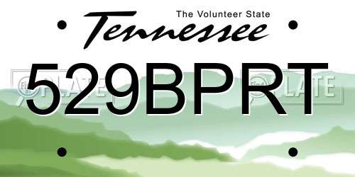 529BPRT Tennessee License Plate