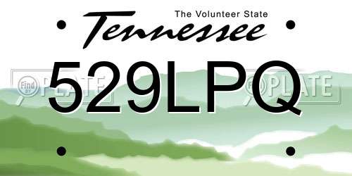 529LPQ Tennessee License Plate