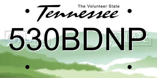 530BDNP Tennessee License Plate