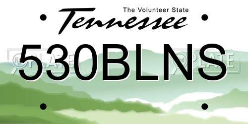 530BLNS Tennessee License Plate