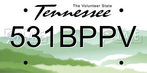 531BPPV Tennessee License Plate