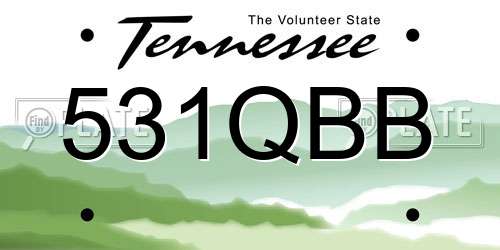 531QBB Tennessee License Plate