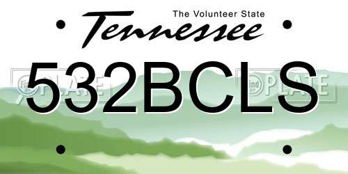 532BCLS Tennessee License Plate