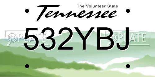 532YBJ Tennessee License Plate