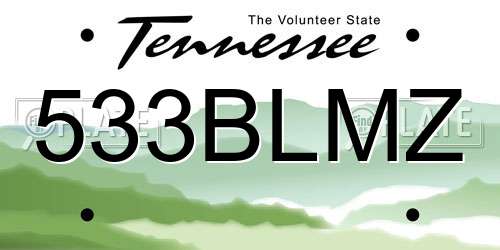 533BLMZ Tennessee License Plate