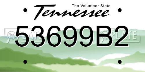 53699B2 Tennessee License Plate