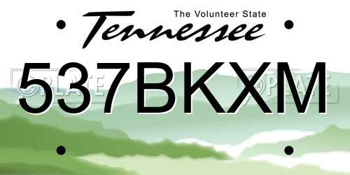 537BKXM Tennessee License Plate