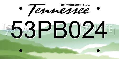 53PB024 Tennessee License Plate