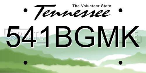 541BGMK Tennessee License Plate