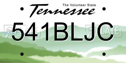 541BLJC Tennessee License Plate