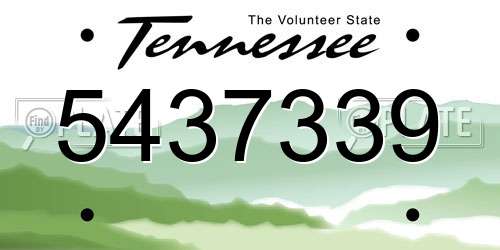 5437339 Tennessee License Plate