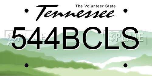 544BCLS Tennessee License Plate