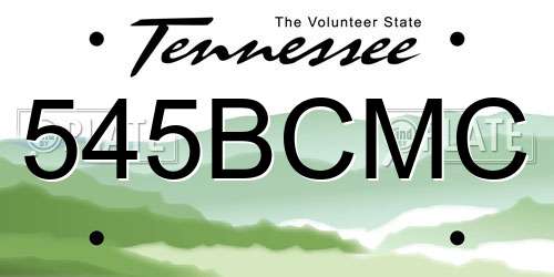 545BCMC Tennessee License Plate