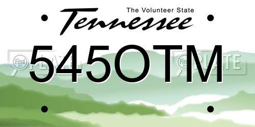 545OTM Tennessee License Plate