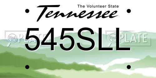 545SLL Tennessee License Plate