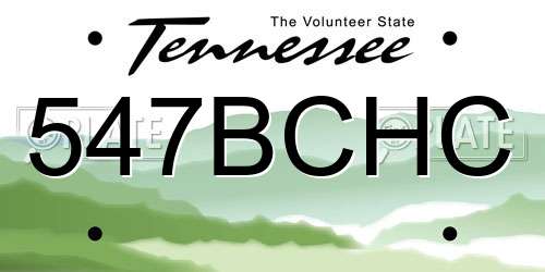 547BCHC Tennessee License Plate