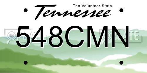 548CMN Tennessee License Plate