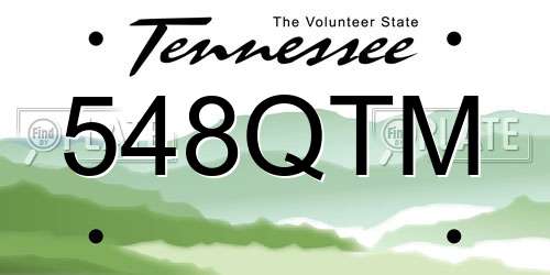 548QTM Tennessee License Plate