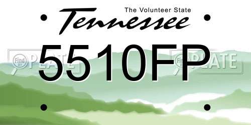 5510FP Tennessee License Plate
